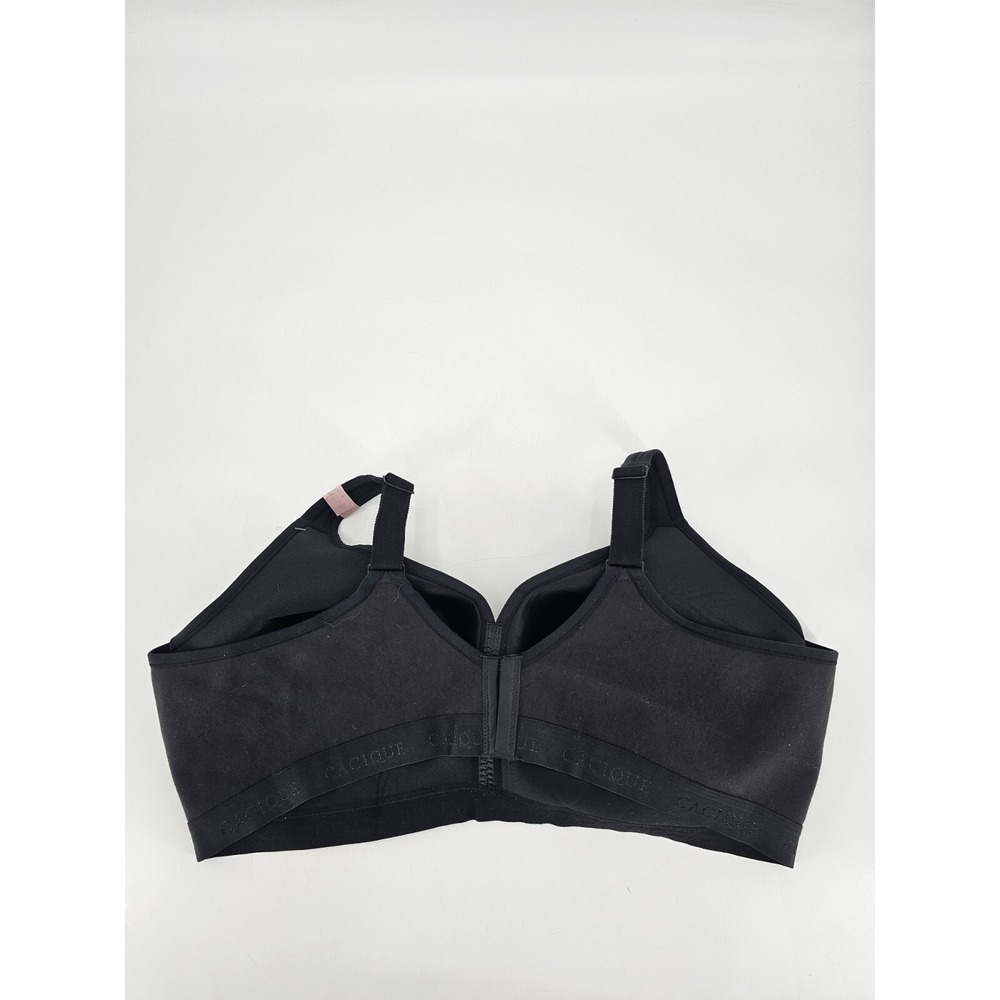 Lane Bryant Cacique Lightly Lined No-Wire w Mesh Center Black Bra 50DDD - Picture 5 of 8